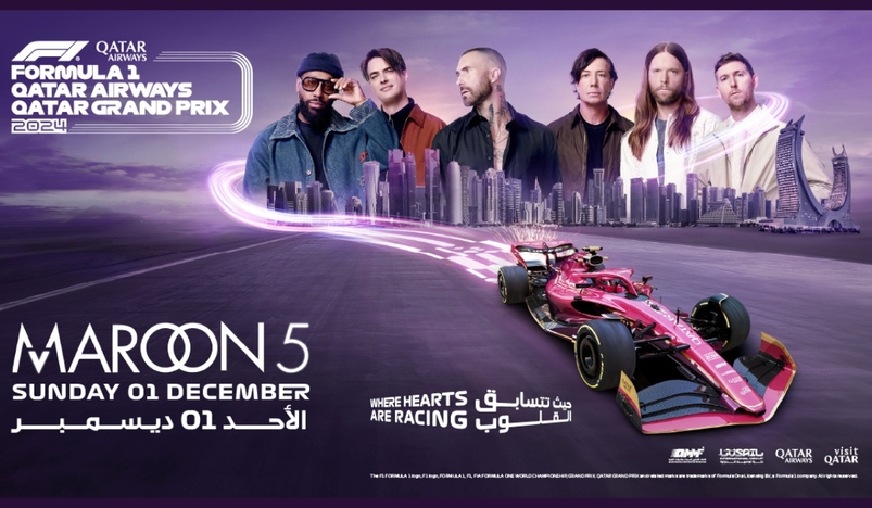 Maroon 5 to Perform at Lusail for 2024 F1 Qatar Grand Prix